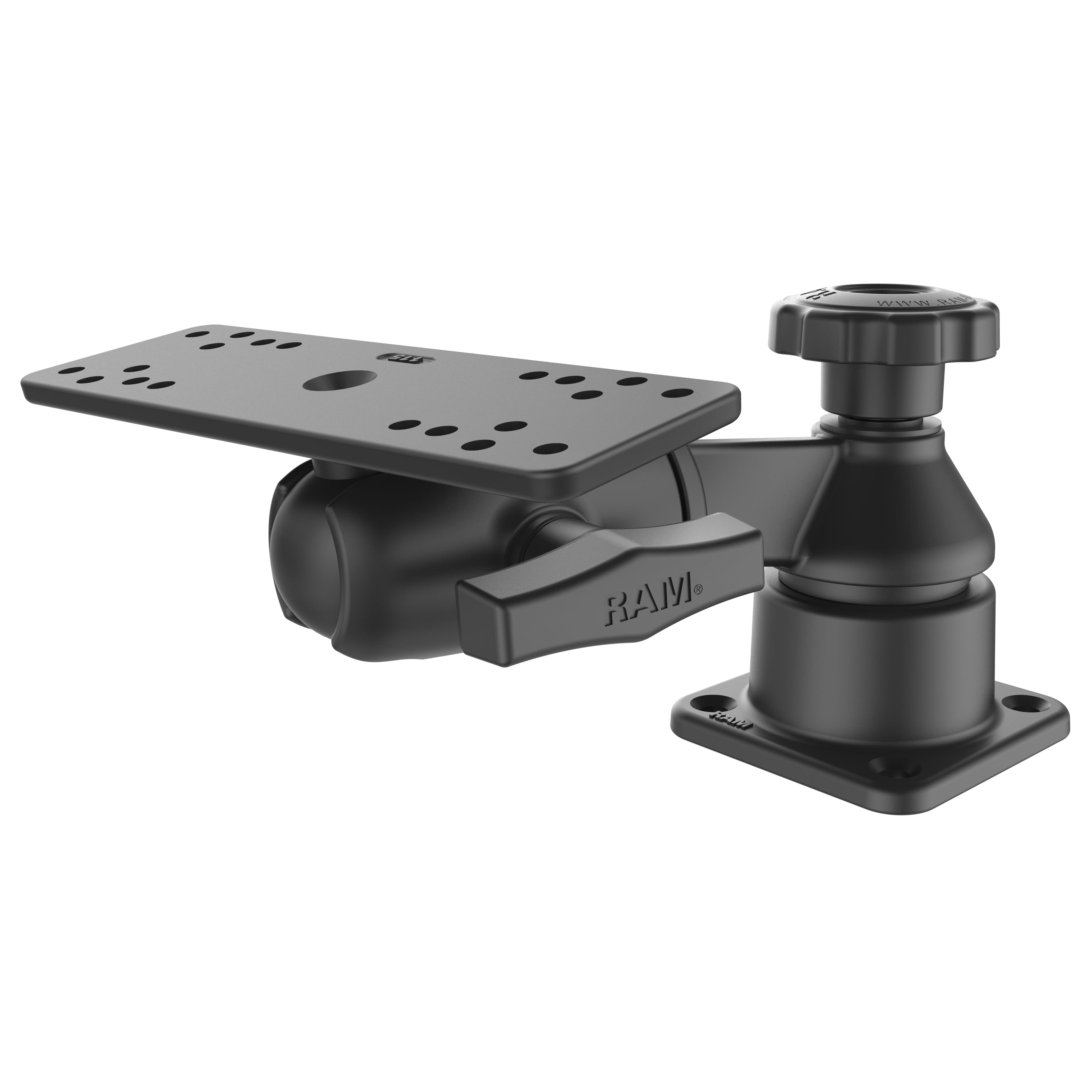 RAM® Horizontal 6" (15.2 cm) Swing Arm Mount with Ball & Socket Rectangular Plate