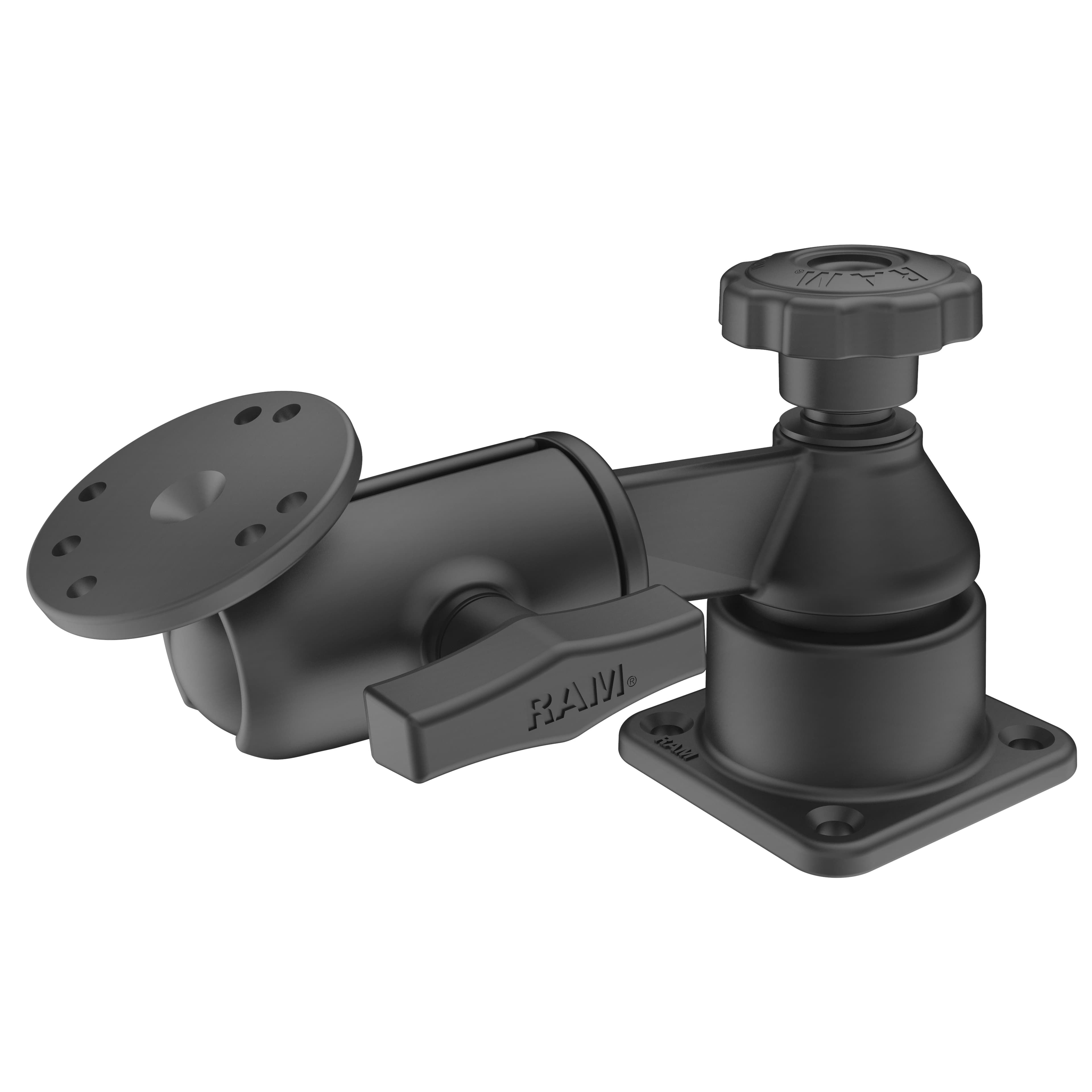 RAM® Horizontal 6" (15.2 cm) Swing Arm Mount with Ball & Socket Round Plate