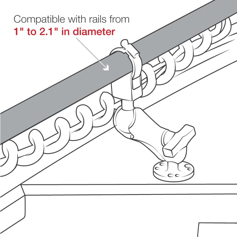 RAM® Trolling Motor Stabilizer with Strap Hose Clamp - Medium