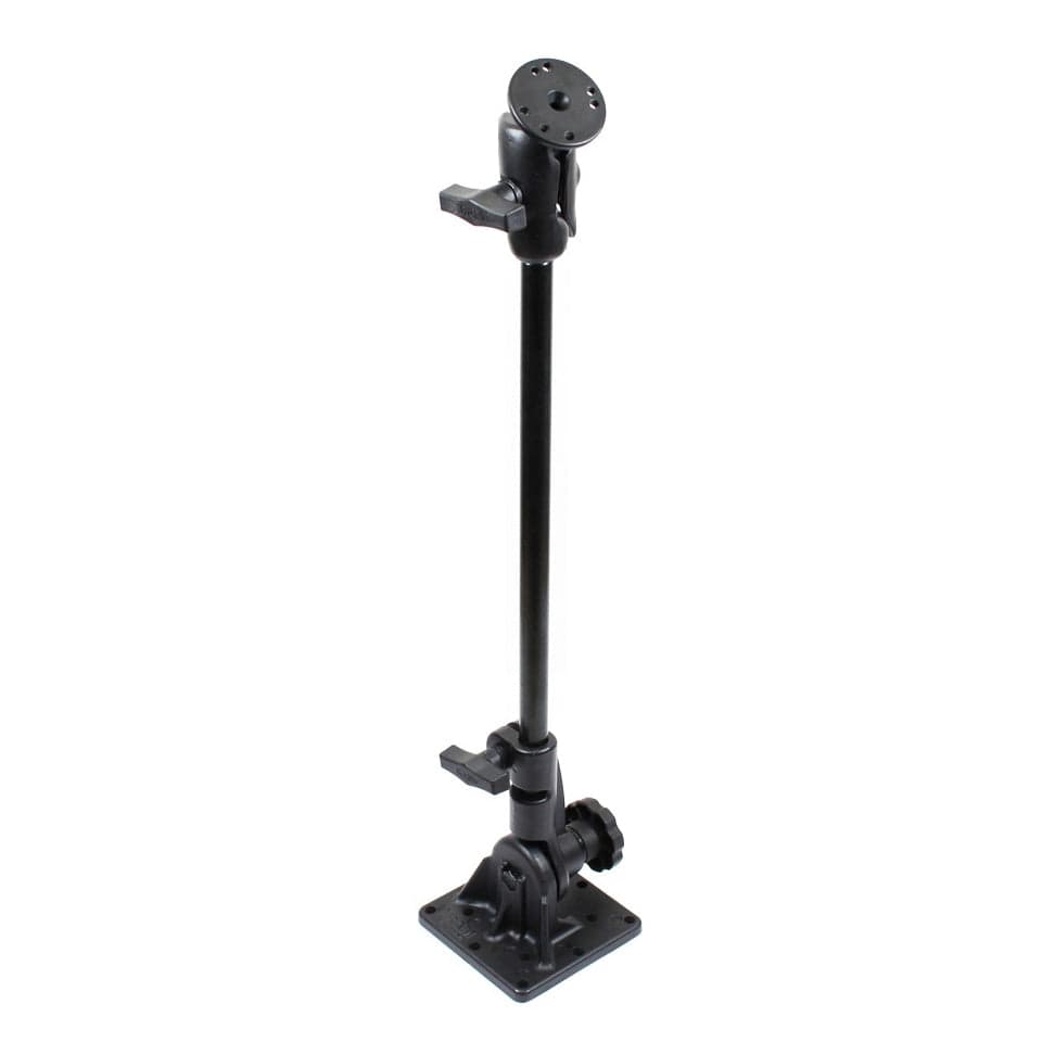 RAM® Pedestal Double Ball Mount with 18" (45.7 cm) Pipe and Round Plate