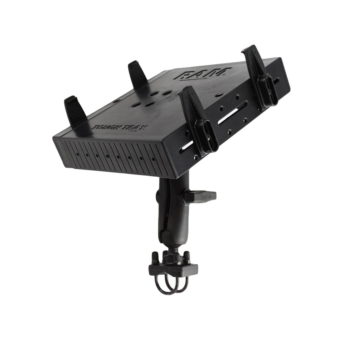 RAM® Tough-Tray™ Double Ball Mount with Double U-Bolt Rail Base