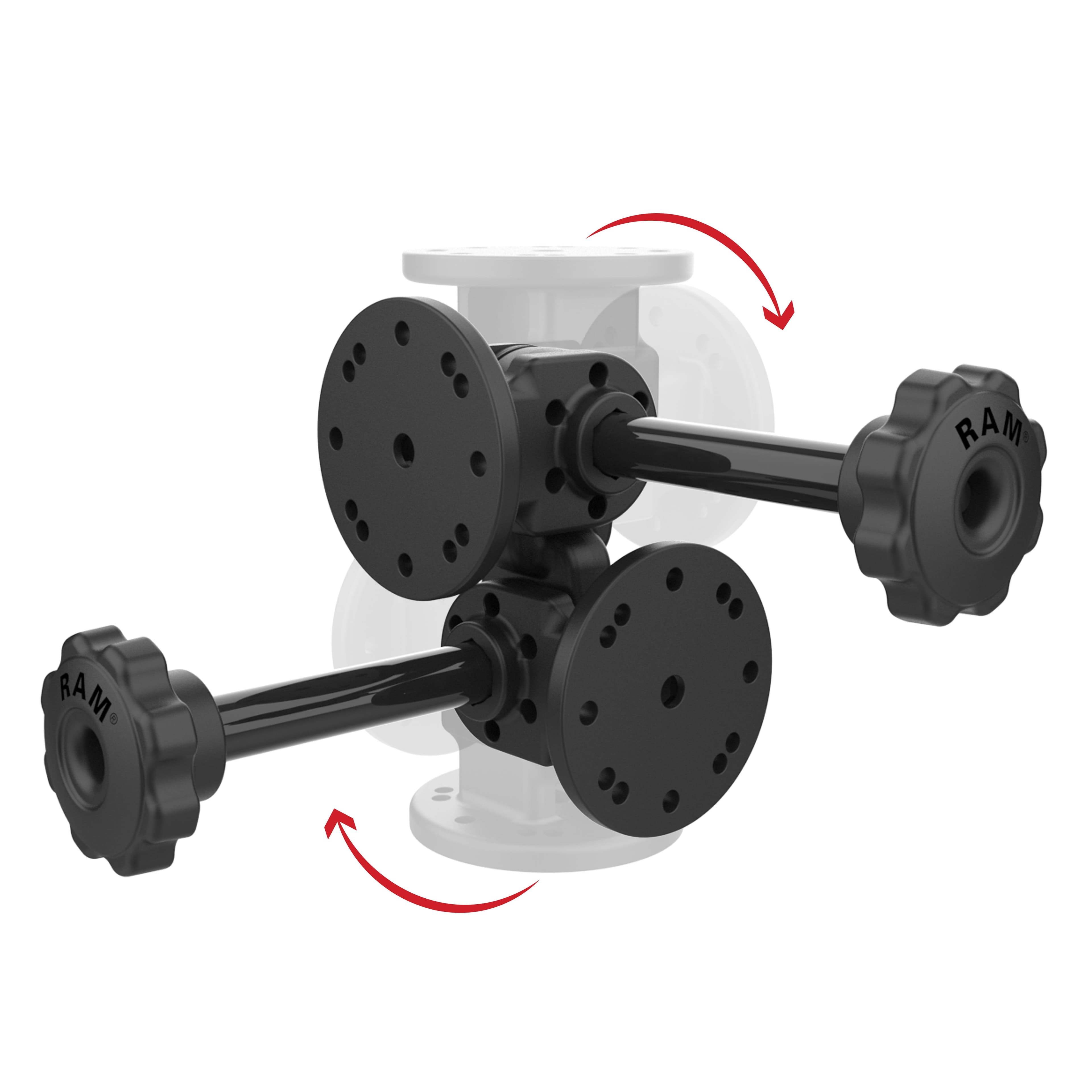 RAM® Dual 90-Degree Pivot Mount with Knob