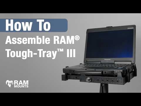Video showing a person unboxing the RAM Tough-Tray 3 and assembling it using the included components.