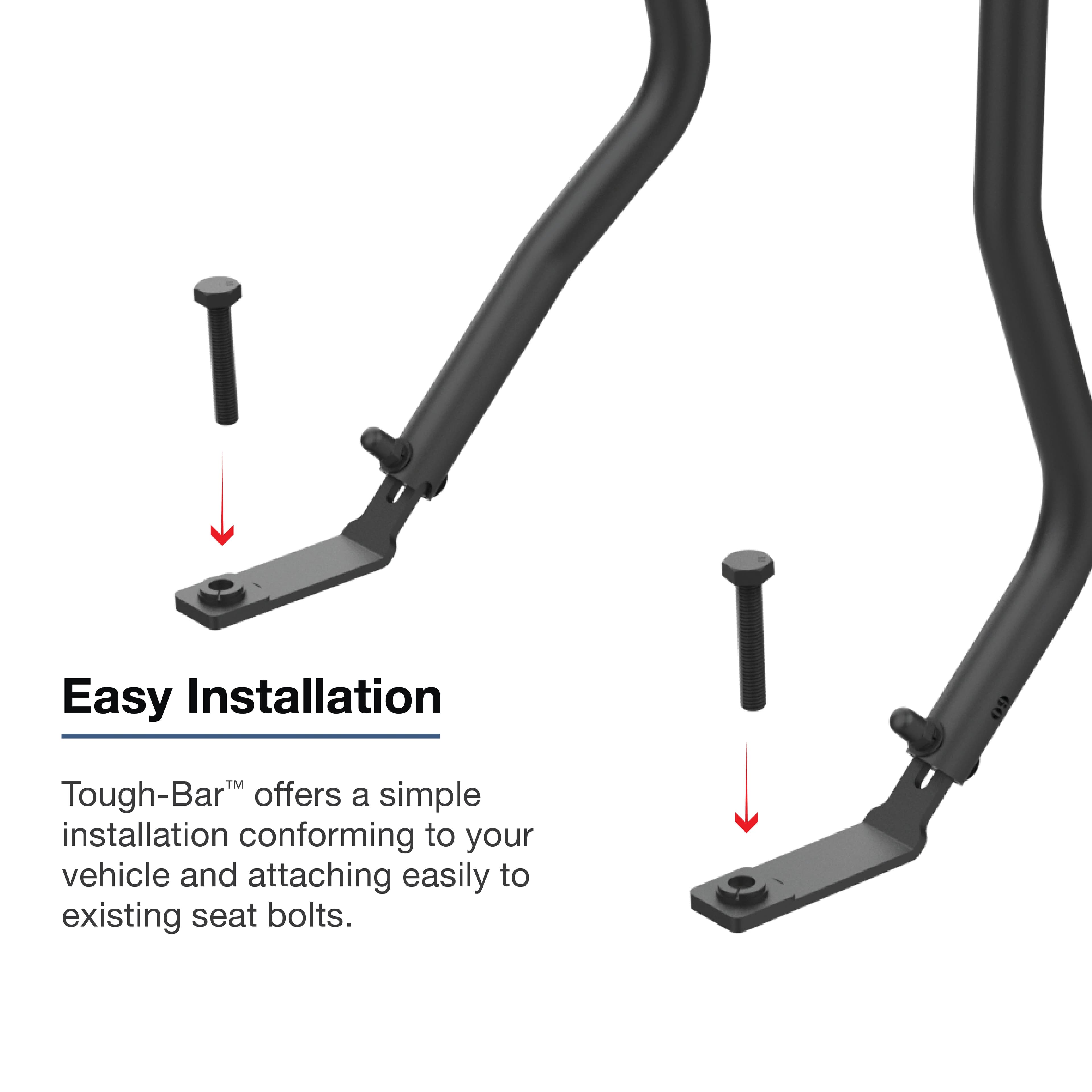RAM® Tough-Bar™ for '18-23 Jeep Gladiator & Wrangler with Tough-Track™
