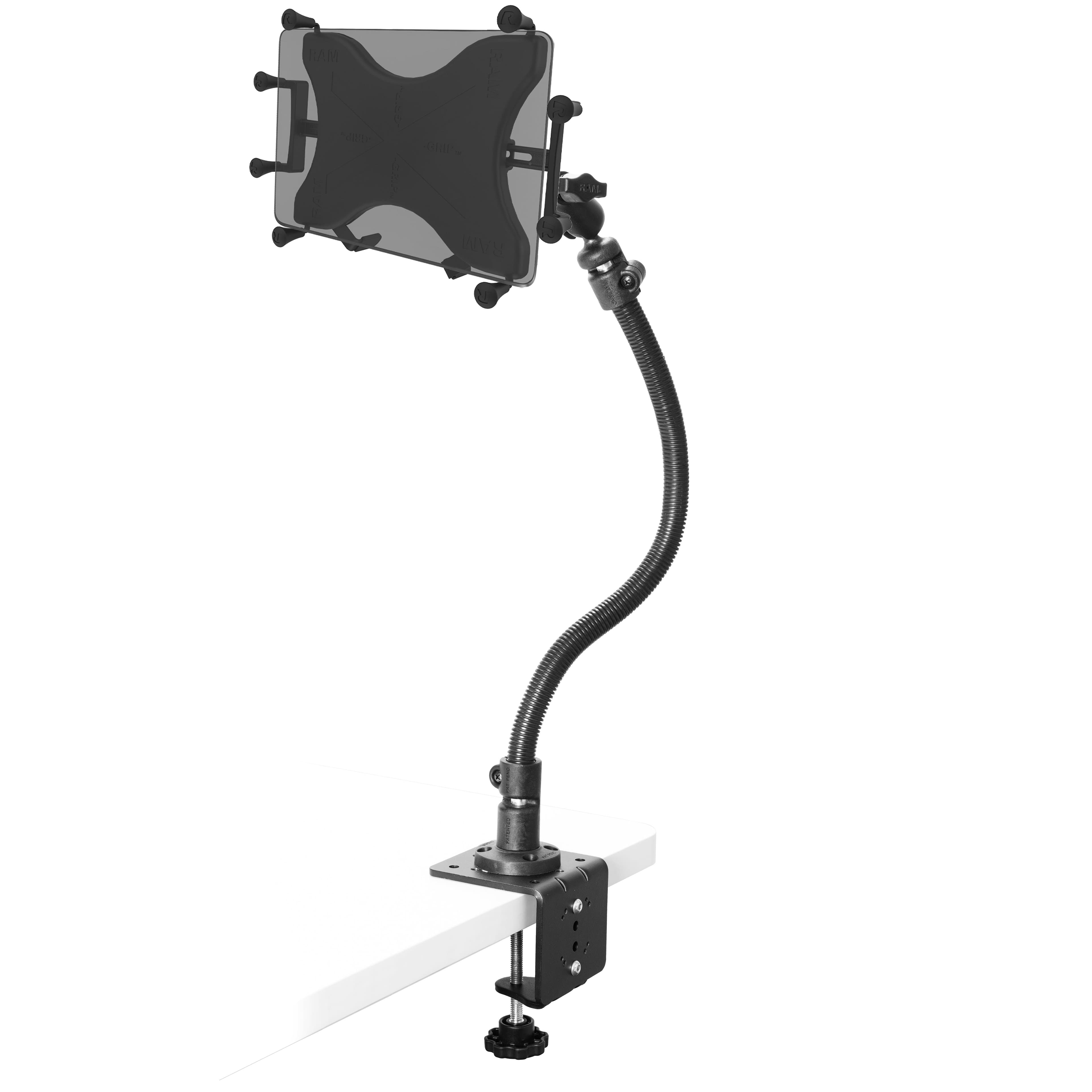 RAM® Heavy Duty C-Clamp 18" (45.7 cm) Mount with X-Grip® 9"-11" (27.9 cm) Tablet Holder