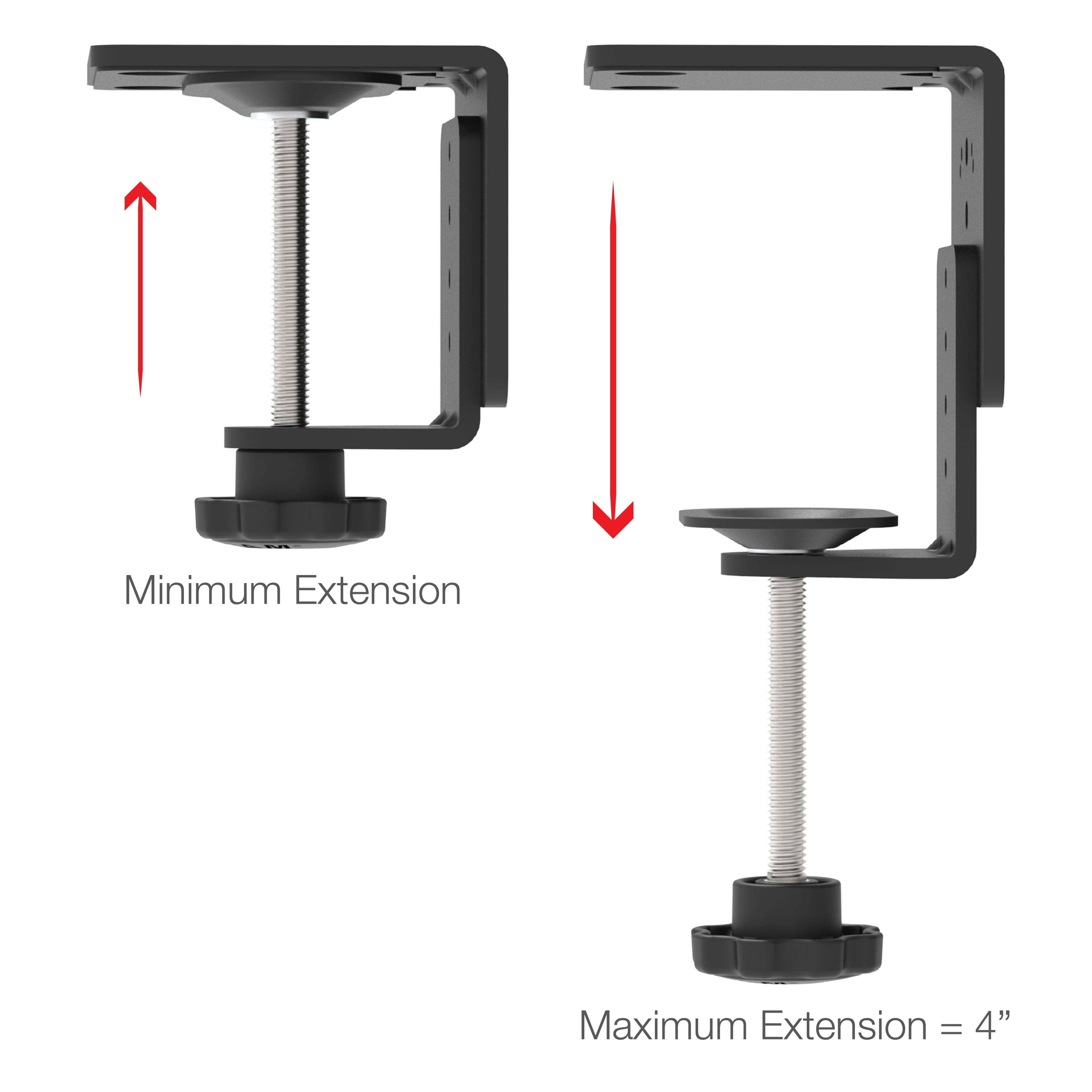 RAM® Heavy Duty C-Clamp Base with 18" (45.7 cm) Flex-Rod™ with Ball - B Size