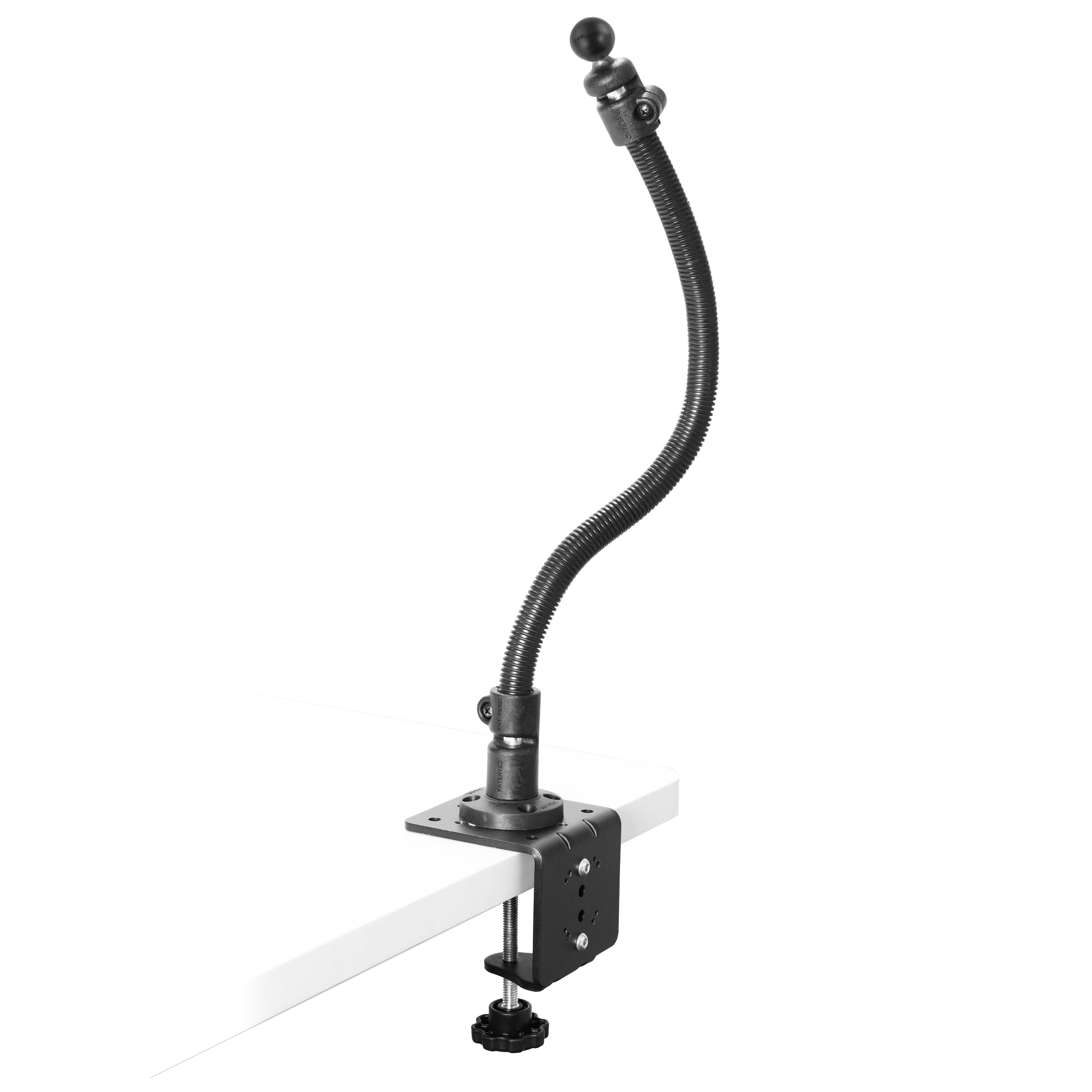 RAM® Heavy Duty C-Clamp Base with 18" (45.7 cm) Flex-Rod™ with Ball - B Size