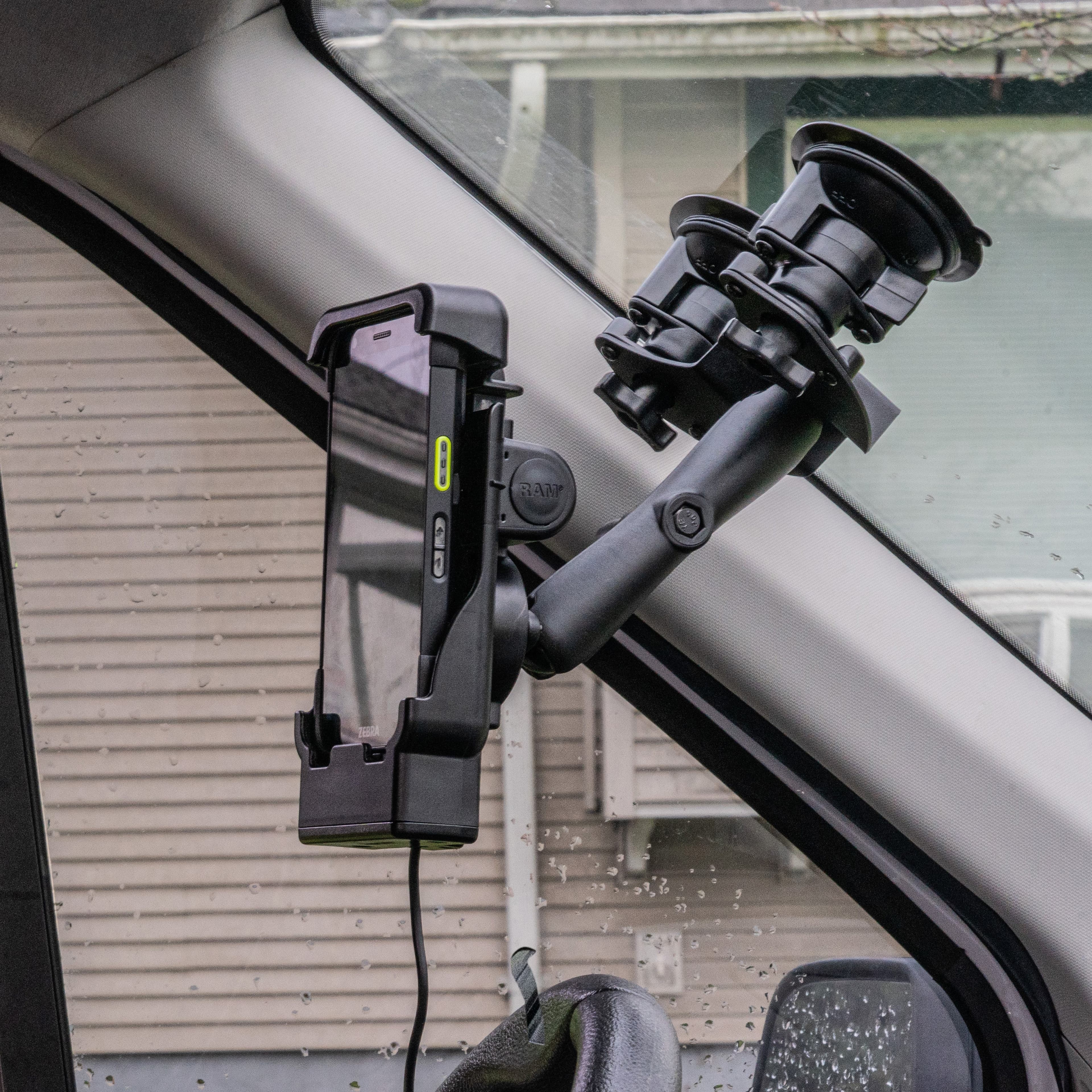 RAM® Twist-Lock™ Dual Pivot Suction Cup Base with Ball