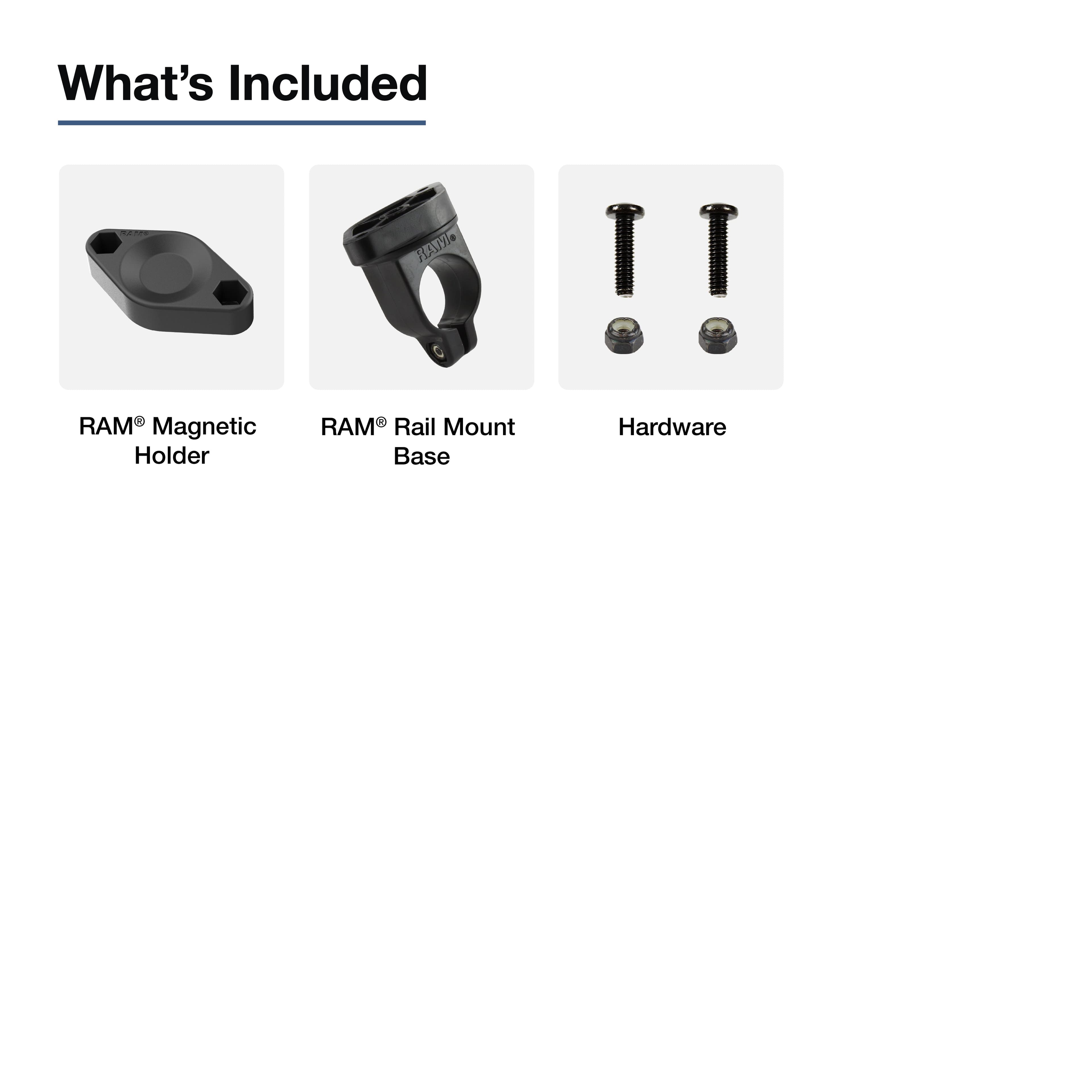 RAM® Magnetic Microphone Adapter with Composite Rail Base