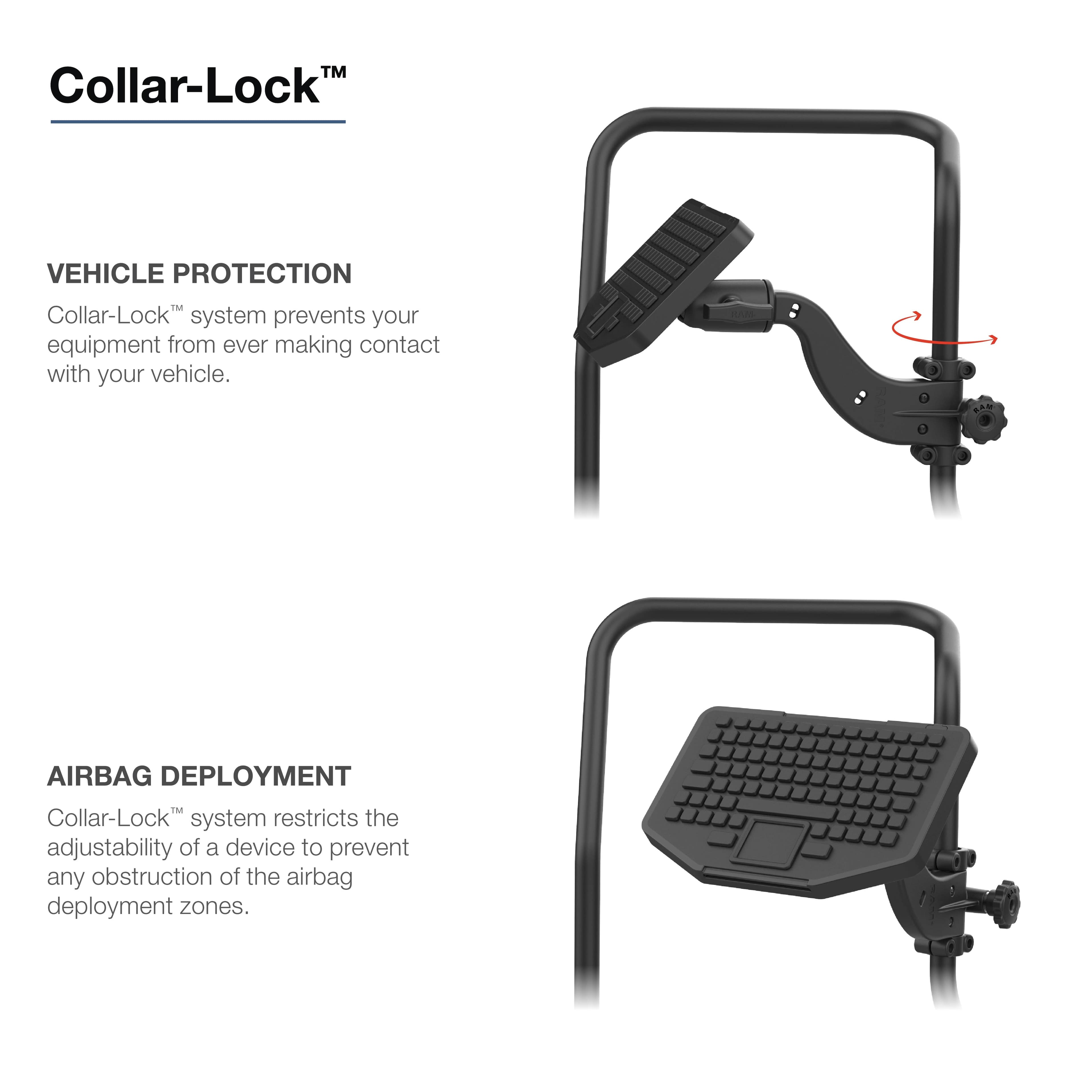 RAM® Friction Hinge 10" (25.4 cm) Curved Socket Arm with Ball for Tough-Bar™