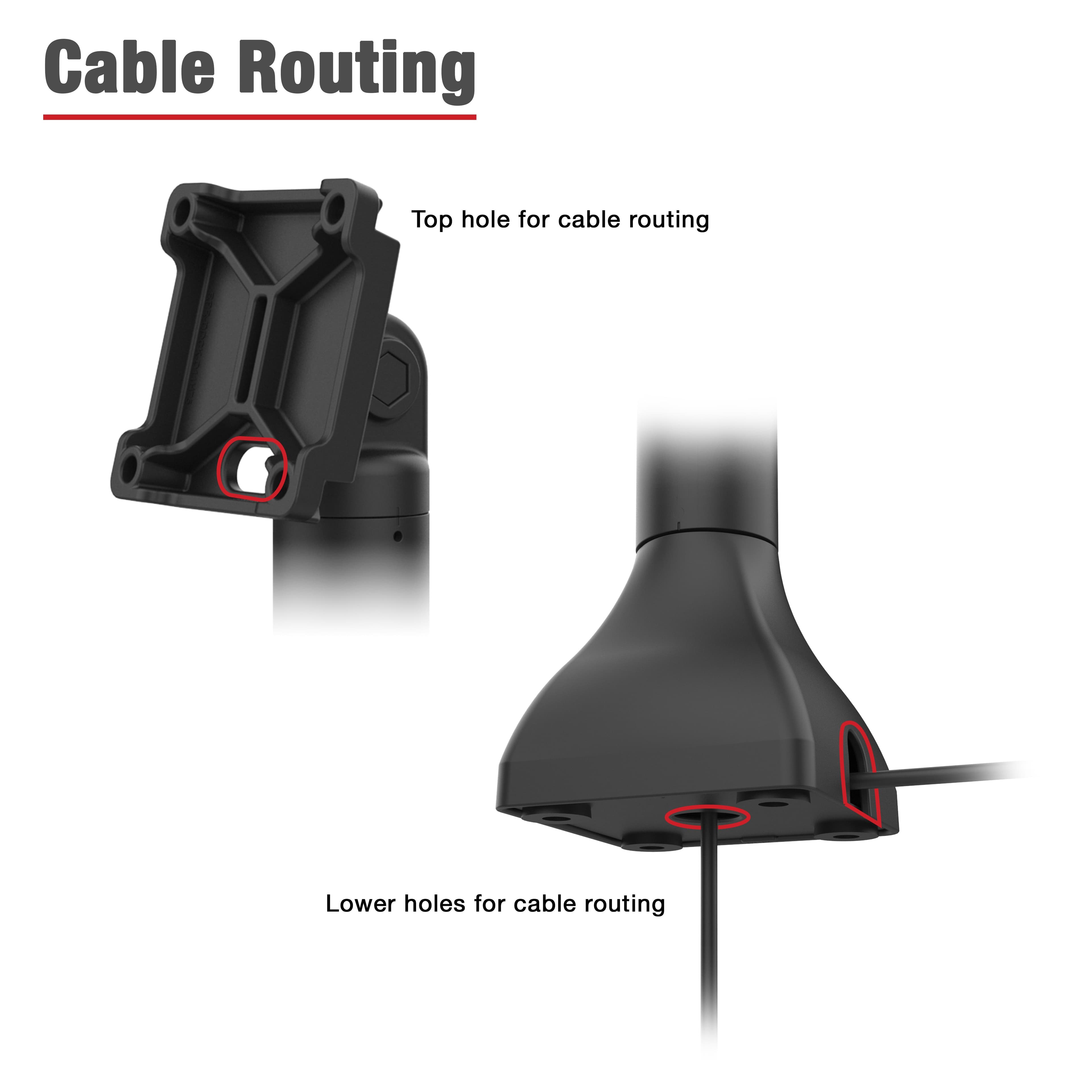 RAM® 14" (35.6 cm) Pedestal Mount with 75mm VESA & Cable Routing