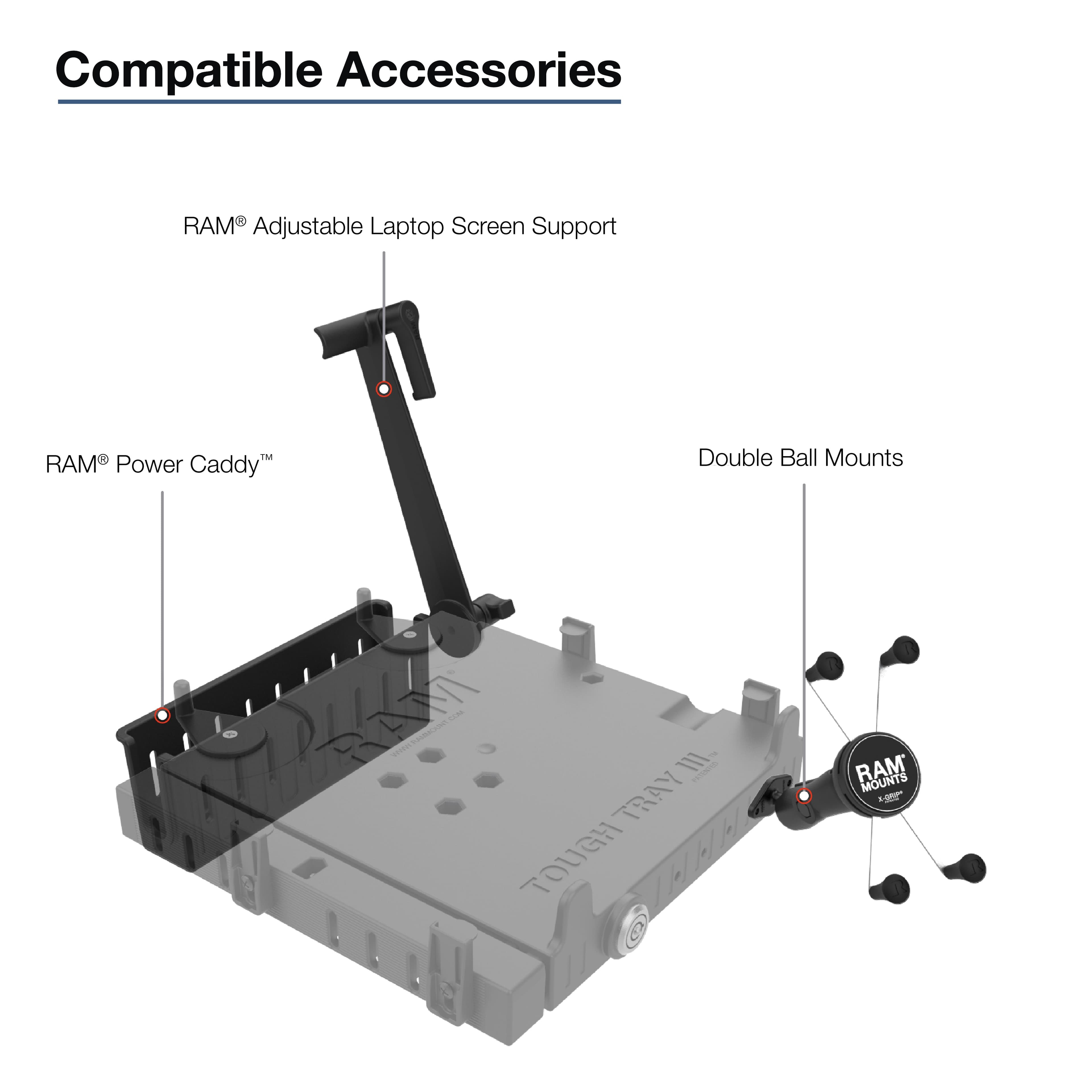 RAM® No-Drill™ Laptop Mount for '04-12 Chevy Colorado + More