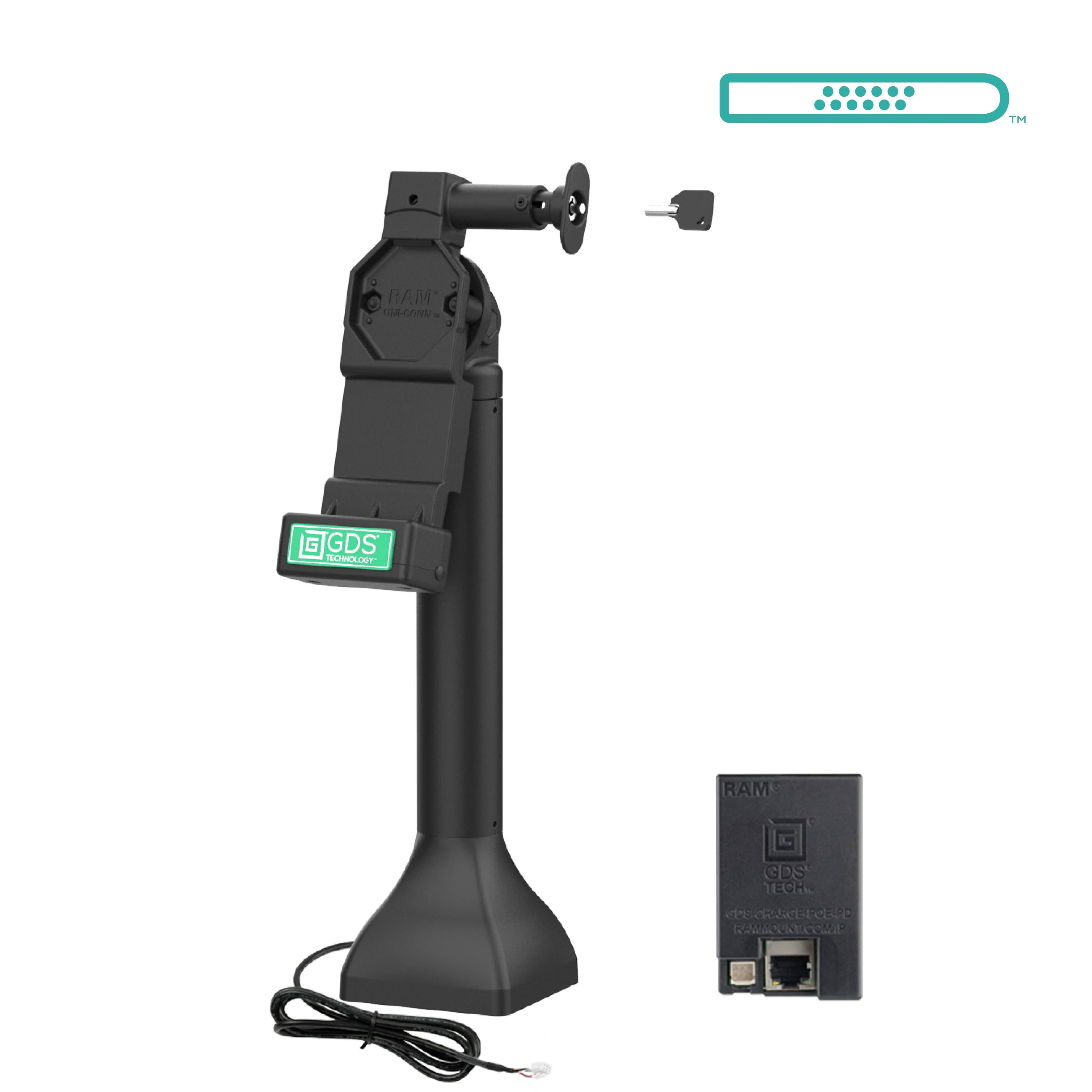 GDS® Uni-Conn™ 14" Locking Pedestal Dock with PoE
