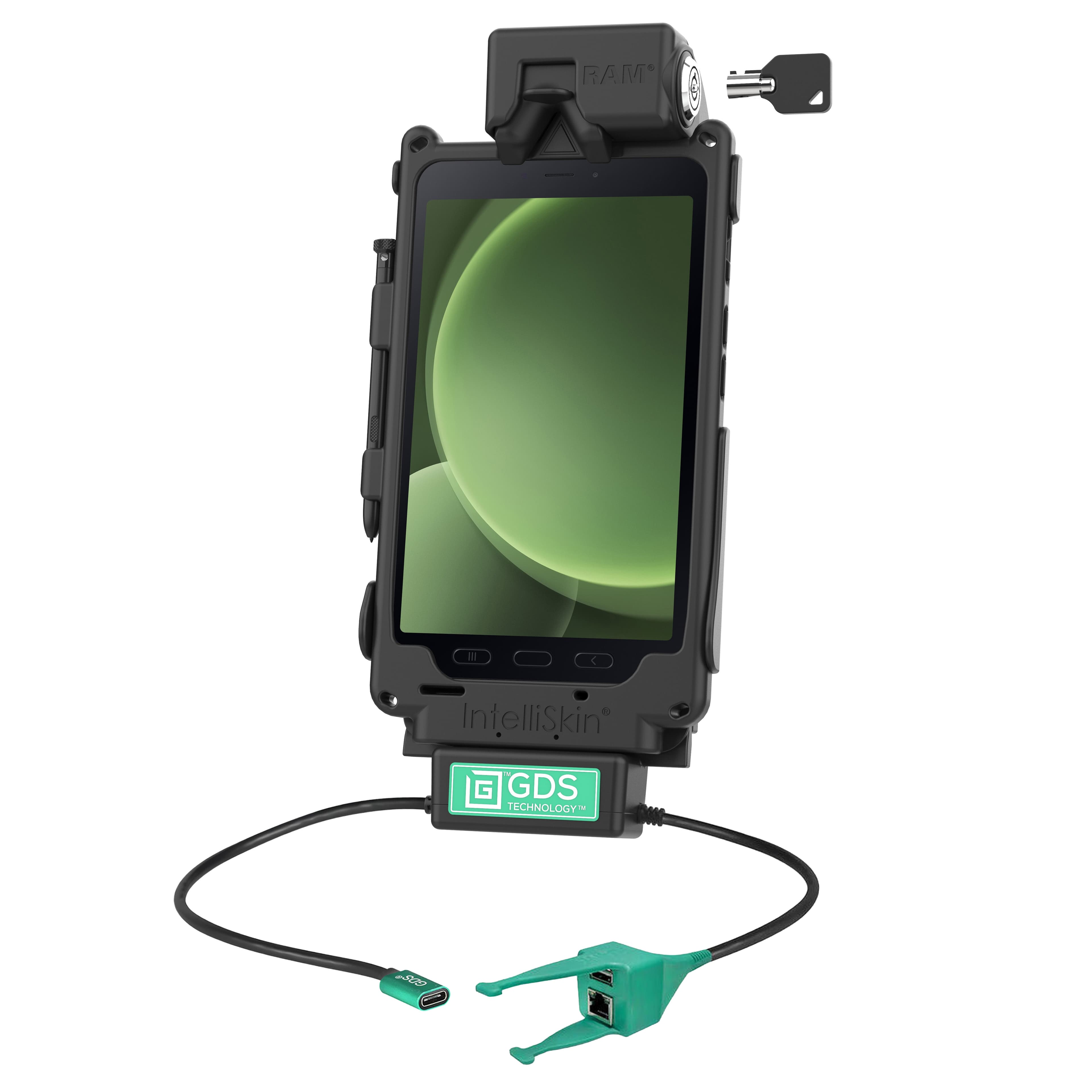 Locking GDS® Tough-Dock™ + USB-A & RJ45 Data for Tab Active5 & 3