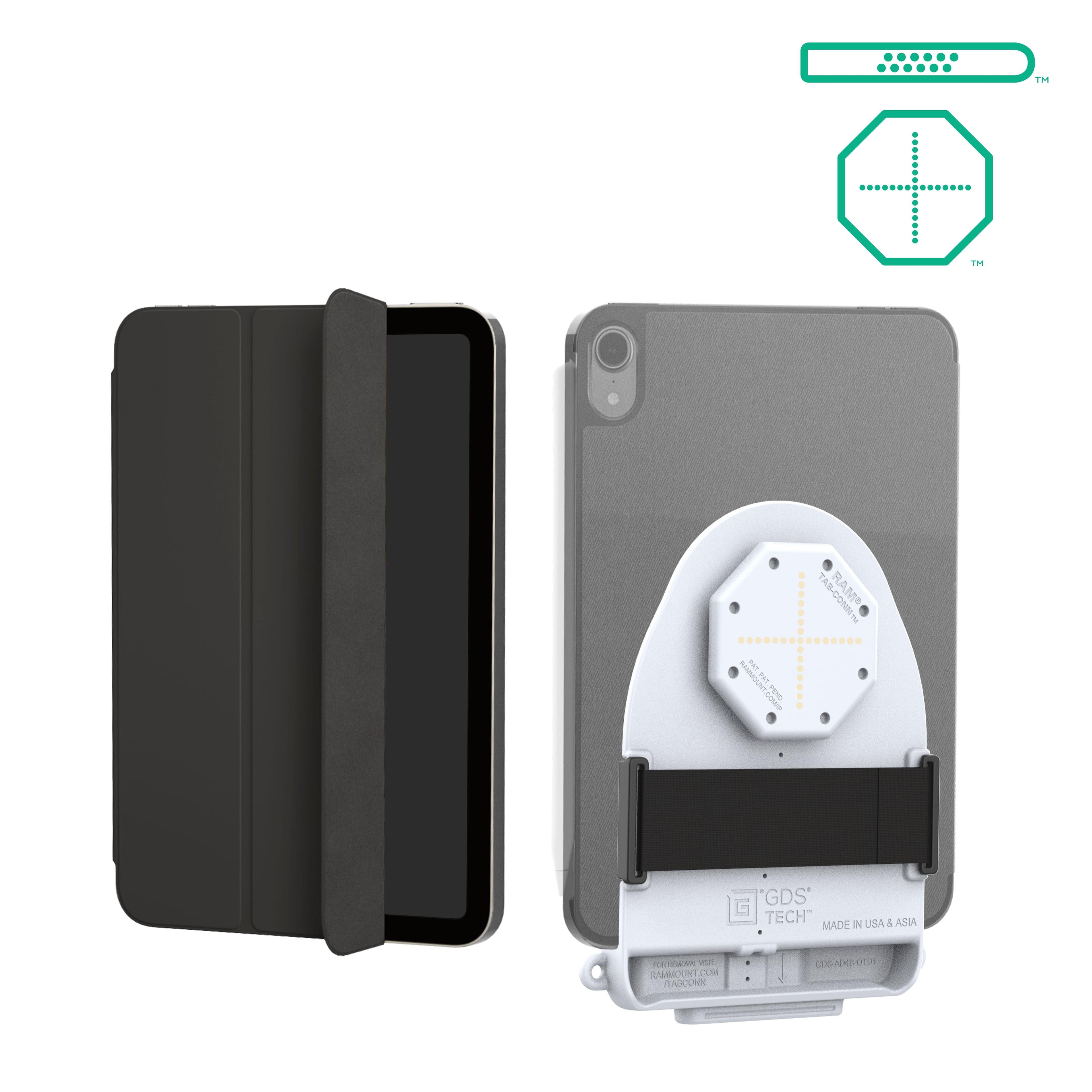 GDS® Tab-Conn™ for Folio Style Cases (D Shape & Rear Pogo Pads) - Gray