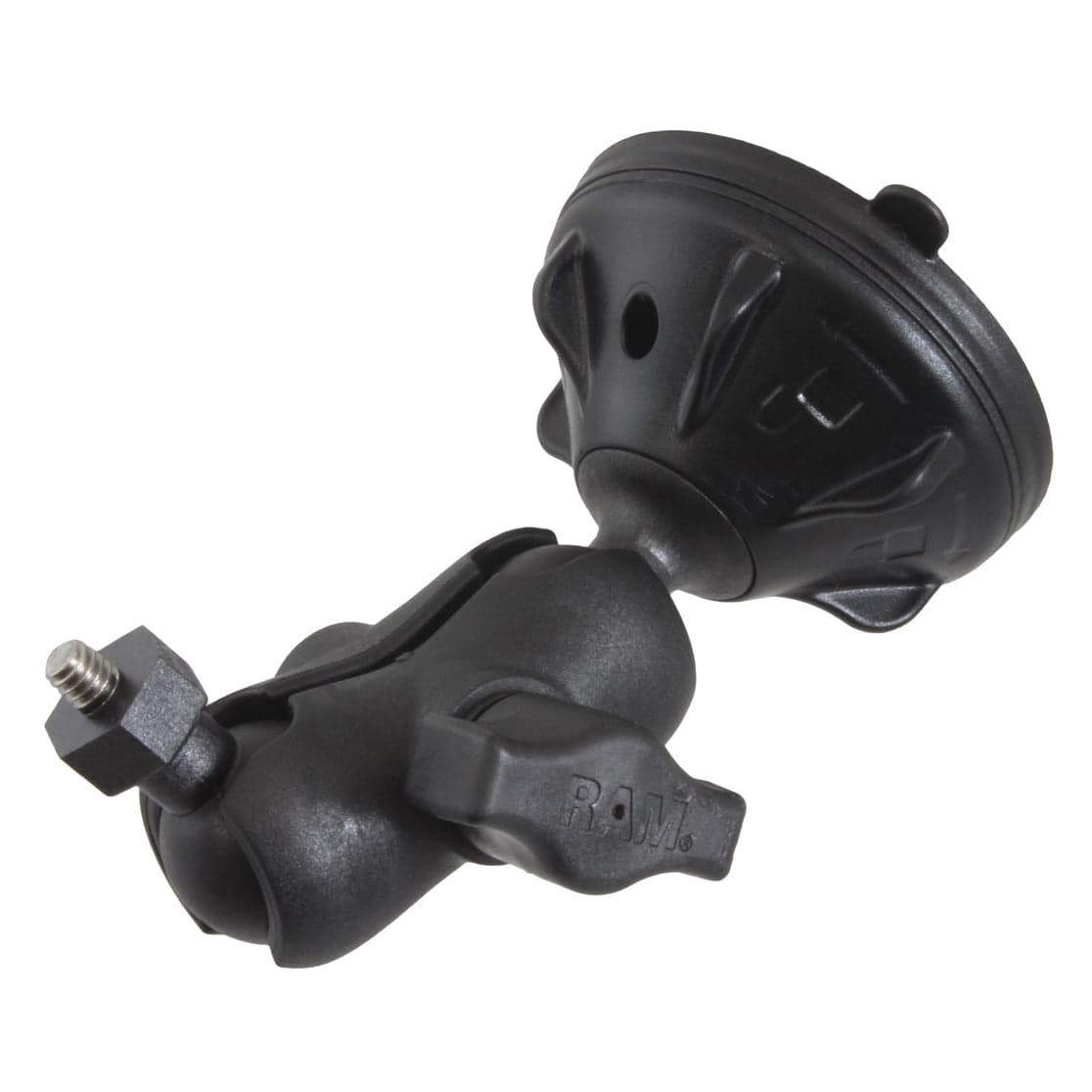 RAM® Twist-Lock™ Low-Profile Suction Cup with 1/4"-20 Threaded Stud