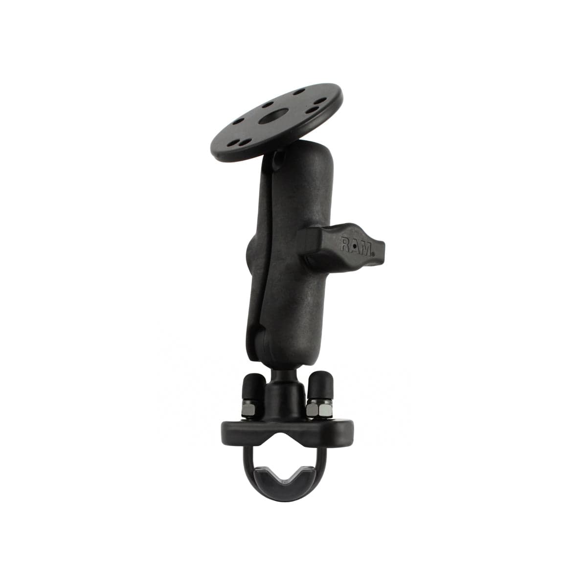RAM® Handlebar U-Bolt Composite Double Ball Mount with Round Plate