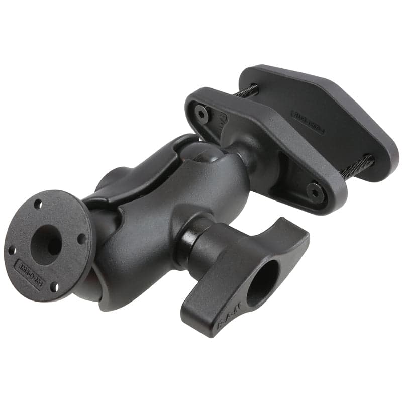 RAM® 4" Square Post Clamp Mount with Round AMPS Plate - D Size