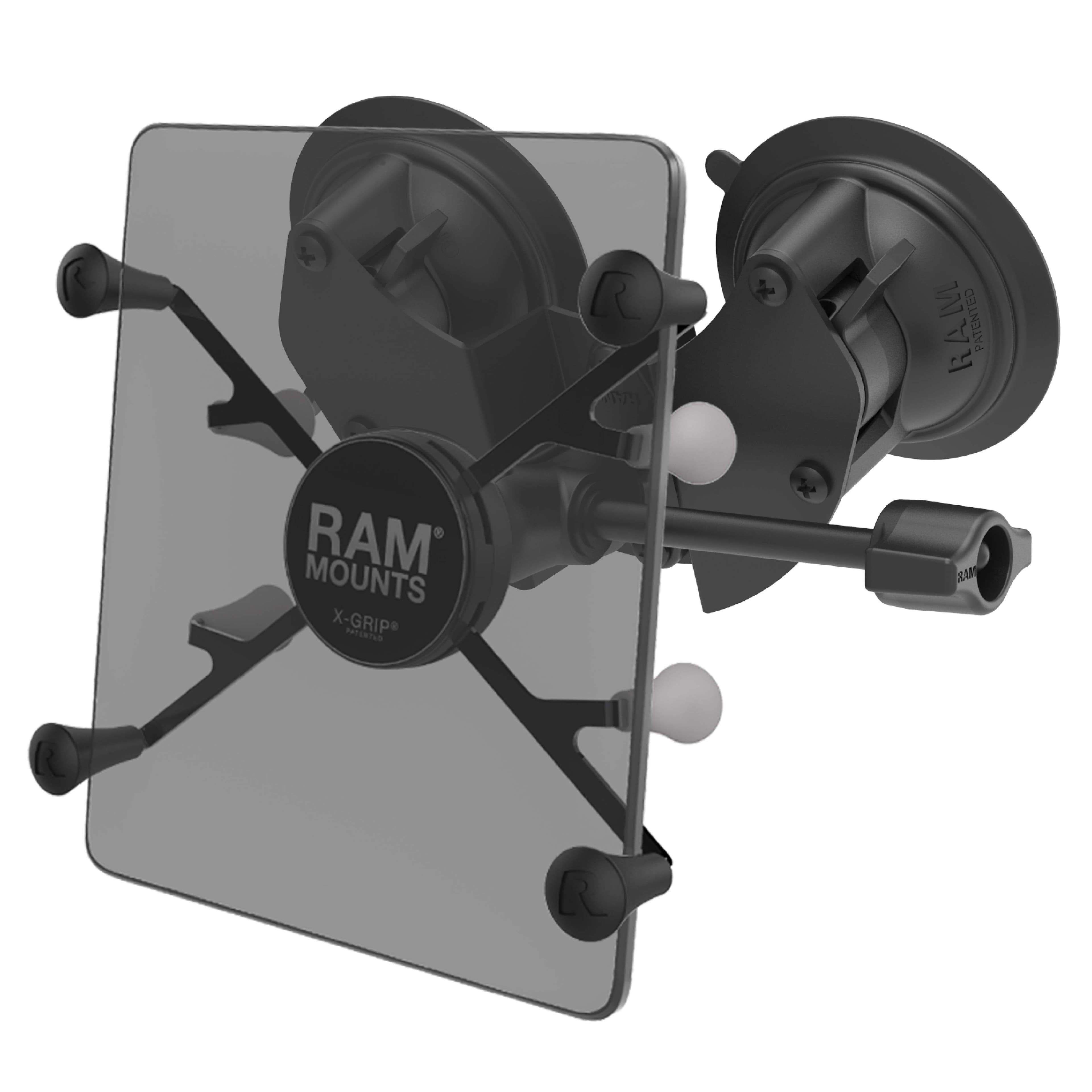 RAM® X-Grip® with RAM® Twist-Lock™ Dual Suction for 7"-8" Tablets
