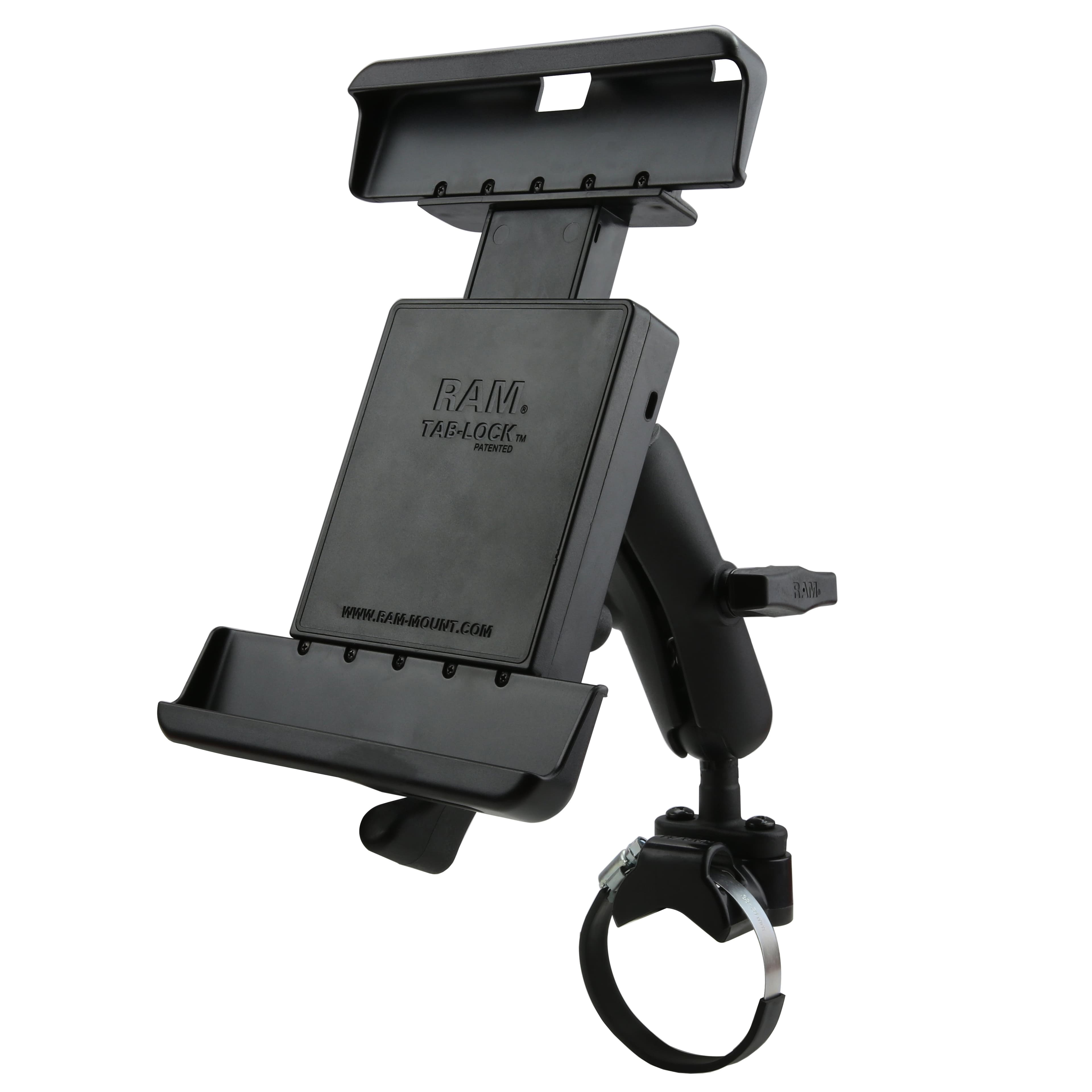 RAM® ATV/Side By Side Rail Mount for 10" Tablets with Heavy Duty Cases