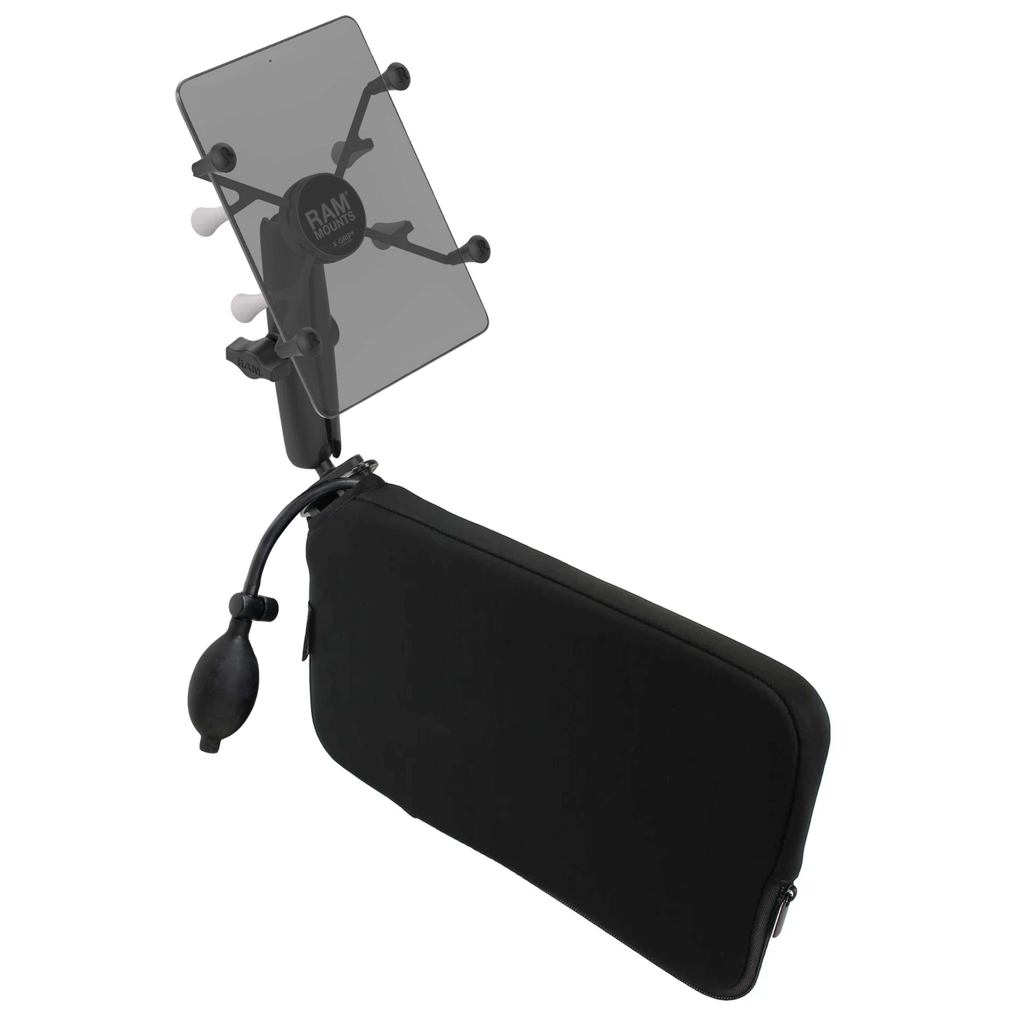 RAM® X-Grip® with RAM® Tough-Wedge™ & Pump for 7"-8" Tablets - Long Arm