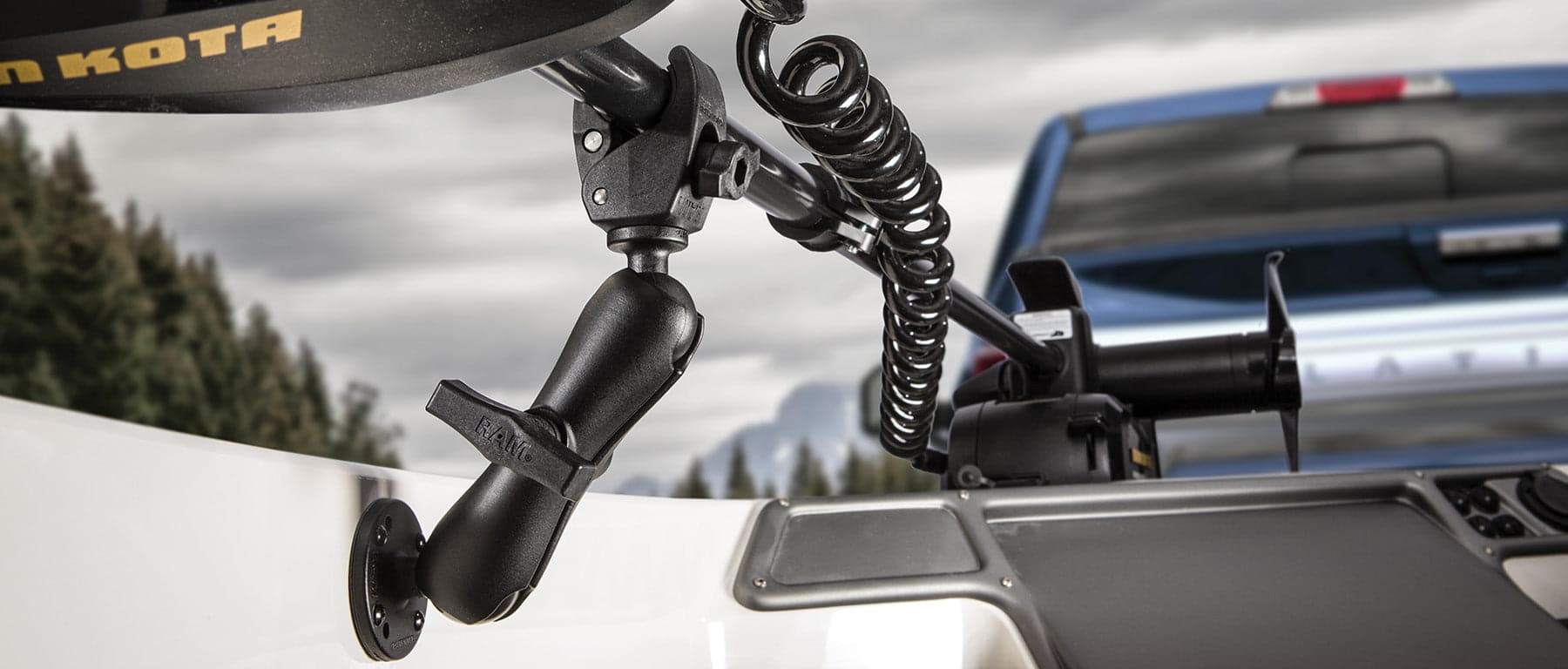 Now Available: RAM® Tough-Claw™ Trolling Motor Stabilizer - Extended Reach